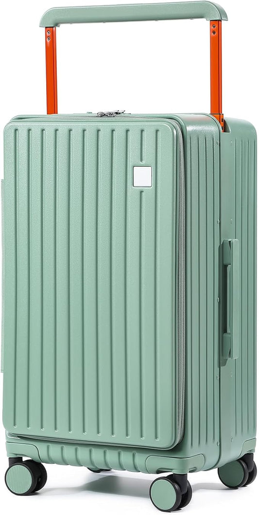 Joyway Hardshell 24 inch luggage with spinner wheels, Lightweight Hardside large checked withTSA Lock (Green, Checked Luggage-24 Inch)