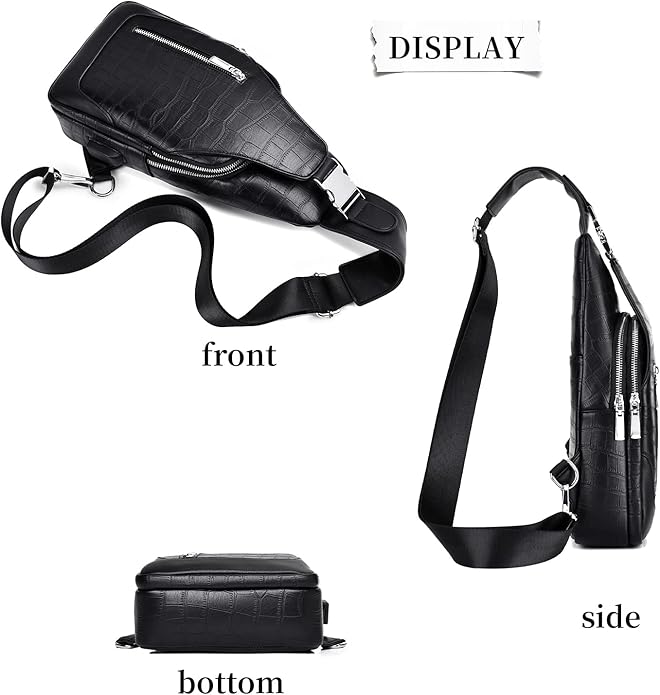 FSD.WG】sling Backpack for Men Chest Bag Crossbody Shoulder Bags Travel Bag Purse for Men with Water Resistant
