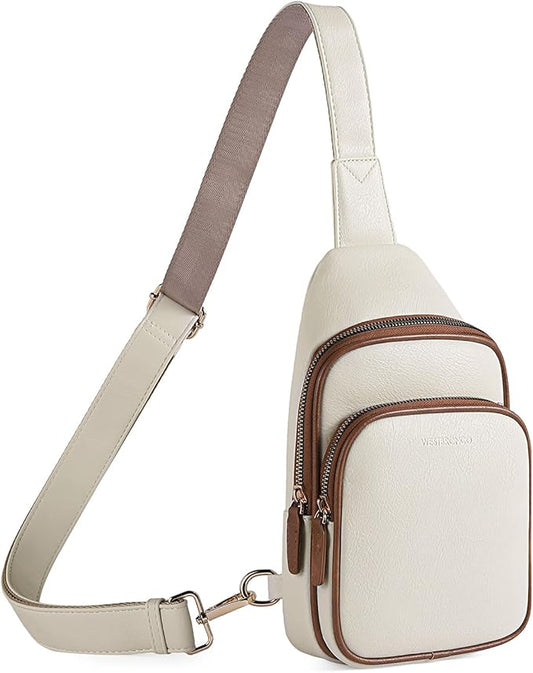 WESTBRONCO Small Sling Bag for Women Nylon Crossbody Sling Backpck Lightweight for Travel Casual Daily