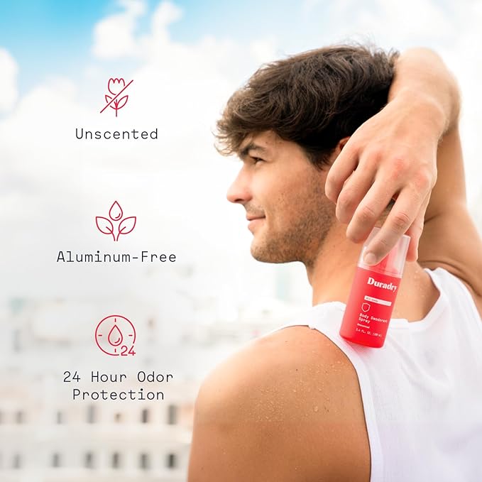 Aluminum-Free Whole Body Deodorant Spray for Men and Women - Unscented Deodorant for Whole Body, Natural Odor Neutralizer, Clear and Residue Free, Non-Staining, Cruelty-Free - 3.4 Fl Oz