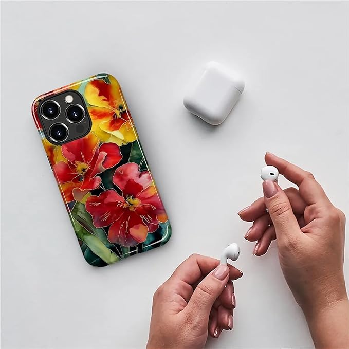 Case for iPhone 14 Pro Max Case,Vintage Floral Girly Design - Hybrid Dual Protection Silicone + Hard PC Shockproof Full Body Cover Slim Anti-Scratch Protective Case for Men Women