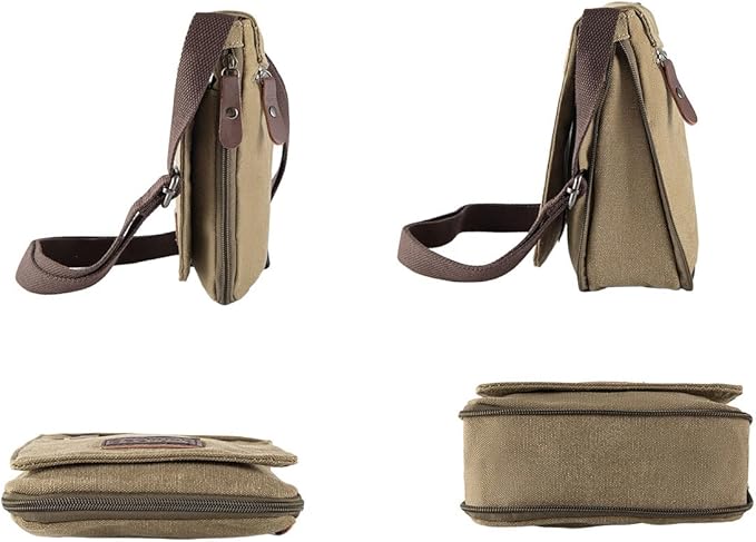 Sechunk Vintage Canvas Messenger Cross body bag Shoulder bag