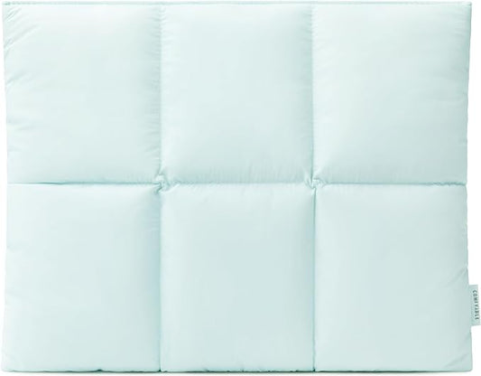 Comfyable Puffy Laptop Sleeve 13 Inch 14 Inch, Quilted Puffer Laptop Carrying Case, Pillow Case Compatible with MacBook Air M4 2025 M3 M2 M1, MacBook Pro M4 Pro/Max, Ice Blue