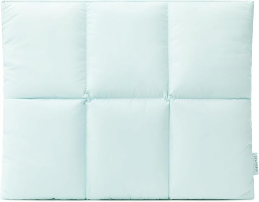 Comfyable Puffy Laptop Sleeve 15 Inch 16 Inch, Quilted Puffer Laptop Carrying Case, Pillow Pouch Compatible for MacBook Air 15 in M4 2025 & MacBook Pro 16 in M4 2024, Blue