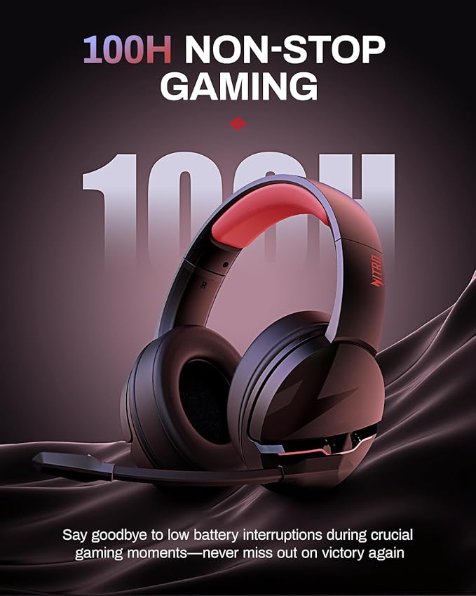 acer Wireless Gaming Headset, PS5 Headset with 2.4GHz for Ps5, Ps4, PC, Switch, Bluetooth 5.3 + 100Hrs Gaming Headphones with Noise Canceling Mic for Laptop, Mobile, Mac, 50mm Drivers (Blackpink)