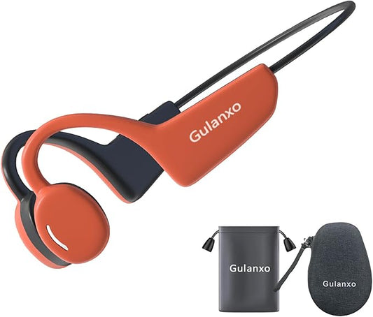 Open Ear Headphones, Open Wireless Earphones, 15HBluetooth Playback 5.3 Sports Earphones, Built-in Microphone, Suitable for Sports Running,Exercise (Black&Orange)