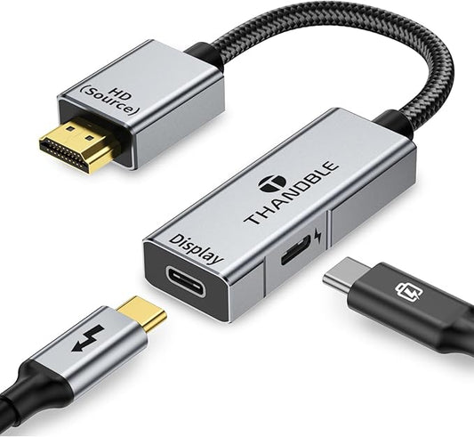 HDMI to USB C Adapter 4K60Hz, Unidirectional HDMI Male (Source) to USB C Female (Display) for Portable Monitor, AR Glasses XREAL One/Air 2 Pro/VITURE Pro/Rokid, PS4/5, Xbox, Switch, ROG Ally