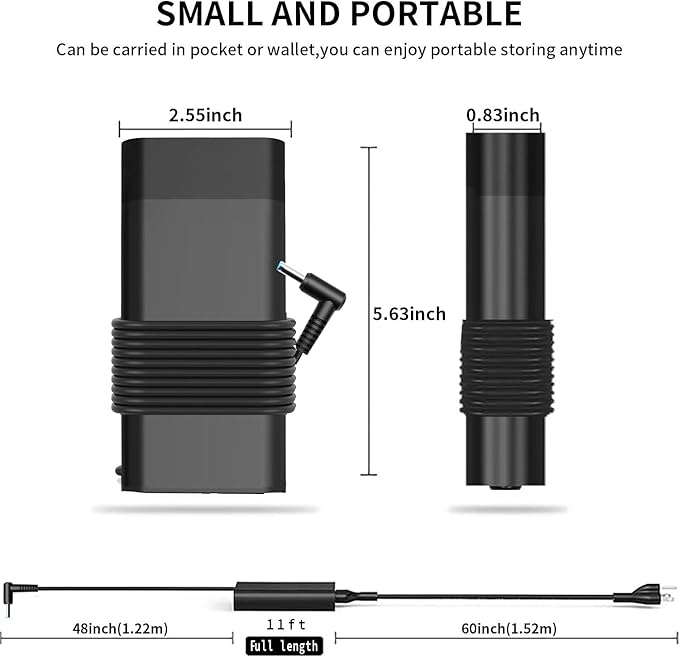 2025 New Slim 230W AC Charger for HP Omen 15 16 17 Gaming Laptop ZBook Fury 16 G8 G9 G10 TPN-LA10 TPN-Q265 Laptop Power Adapter(4.5mm*3.0mm)