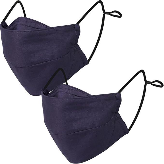 BASE CAMP Reusable Cloth Dust Face Masks 100% Cotton Washable Adjustable Breathable Fabric Mask with Filter Pocket