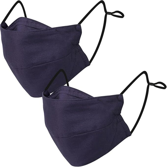 BASE CAMP Reusable Cloth Dust Face Masks 100% Cotton Washable Adjustable Breathable Fabric Mask with Filter Pocket