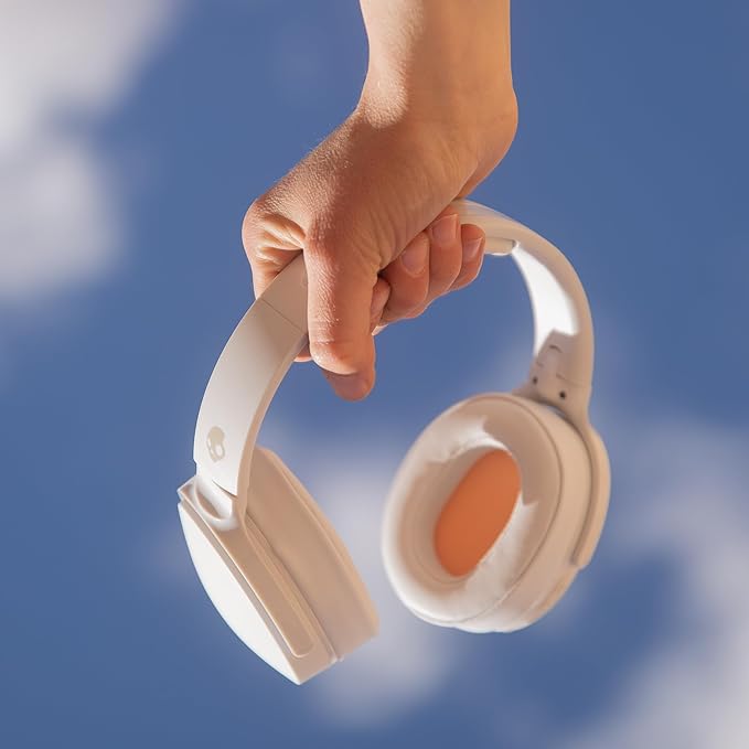 Skullcandy Hesh Evo Wireless Headphones with Charging Cable, 36 Hr Battery, Microphone, Works with iPhone Android and Bluetooth Devices - Bone