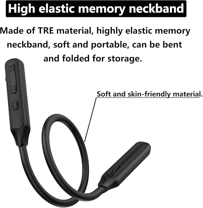 Neck Headphones Wireless Bluetooth，V5.2 with Microphone Neckband Bluetooth Headphones，35 Hours of Playtime in-Ear Neckband Earbuds no Power Button IPX7 Sweat-Resistant deep bass (Y8H)