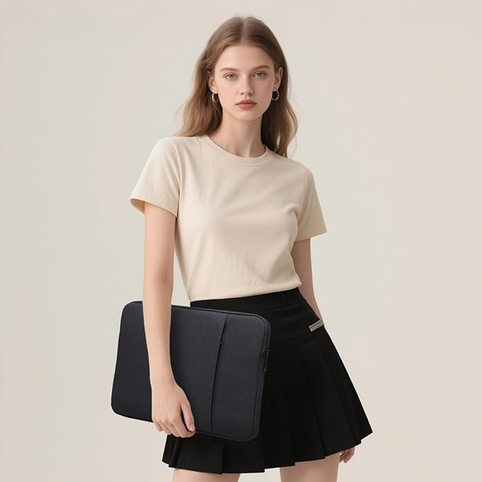 HYZUO 17-17.3 Inch Laptop Sleeve Bag Set for 17" 17.3" HP/Lenovo/Dell/ASUS/Acer/LG/Toshiba/MSI Gaming Laptop/Razer Blade 17/18, Notebook Protective Case for Men Women, Black