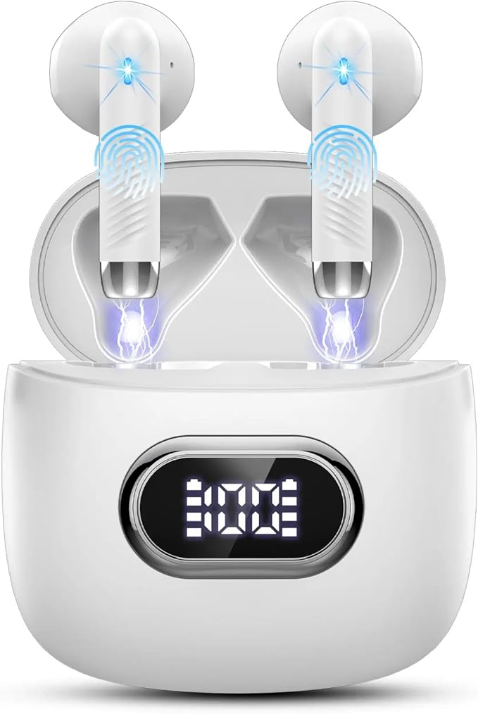 Language Translator Earbuds Real Time, AI Translation Earbuds Real Time with 164 Languages & 5 Modes, 3-in-1 Bluetooth 5.4 Translator Device, 42H Translatior Headphones Business, Learning, White