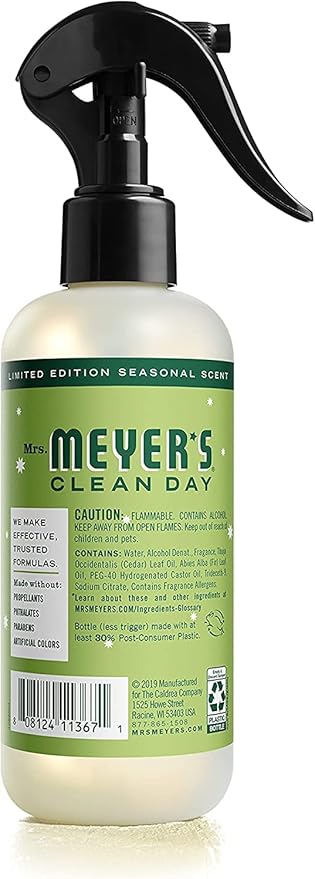 MRS. MEYER'S CLEAN DAY Room Freshener, Iowa Pine, 8 Fl Oz. (Pack of 3)