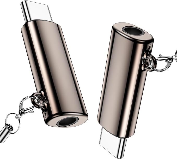 Fidioto USB C to Audio Jack Adapter, 2Pcs Type C to 3.5mm Audio Adapter Compatible with iPhone 15 Plus/15 Pro Max, Samsung Galaxy S23 S22 S21 S20 Ultra, Pixel, iPad Pro, MacBook, Square Reader