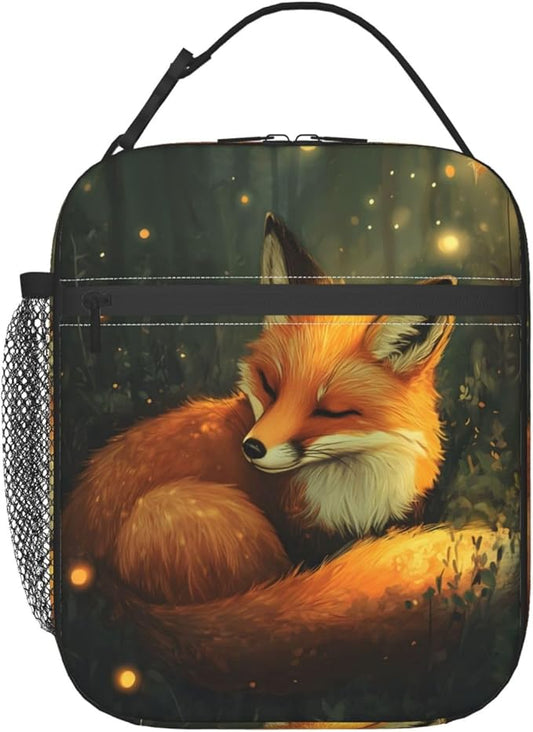 Fox Lunch Box for Women Kids Girls Men Insulated Lunch Bag Lunchbox Adults Lunch Tote Bags Reusable Cooler for Work Office School Picnic Travel