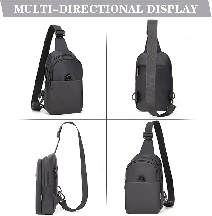 Waterproof Sling Bag Crossbody Bag for Travel Small Chest Bag for Women and Men travel sling bag for men