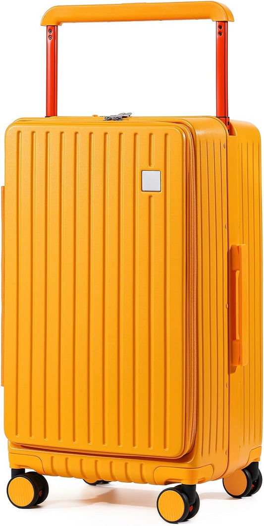 Joyway Hardshell 24 inch luggage with spinner wheels, Lightweight Hardside large checked withTSA Lock (Orange, Checked Luggage-24 Inch)