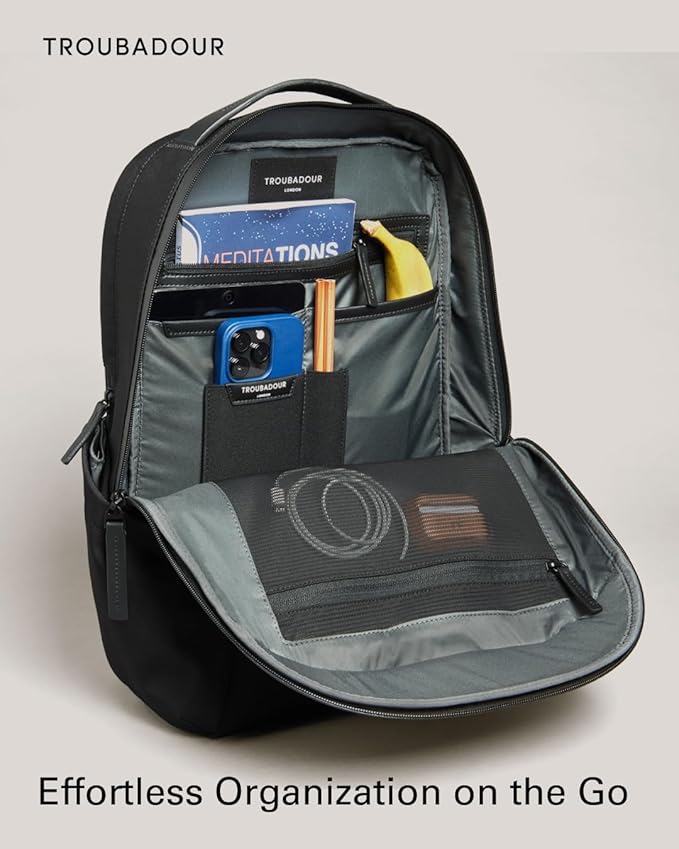 Troubadour Apex 3.0-22L Premium Laptop Backpack - Ergonomic & Water Resistant - Designed for Work and Travel - Basalt