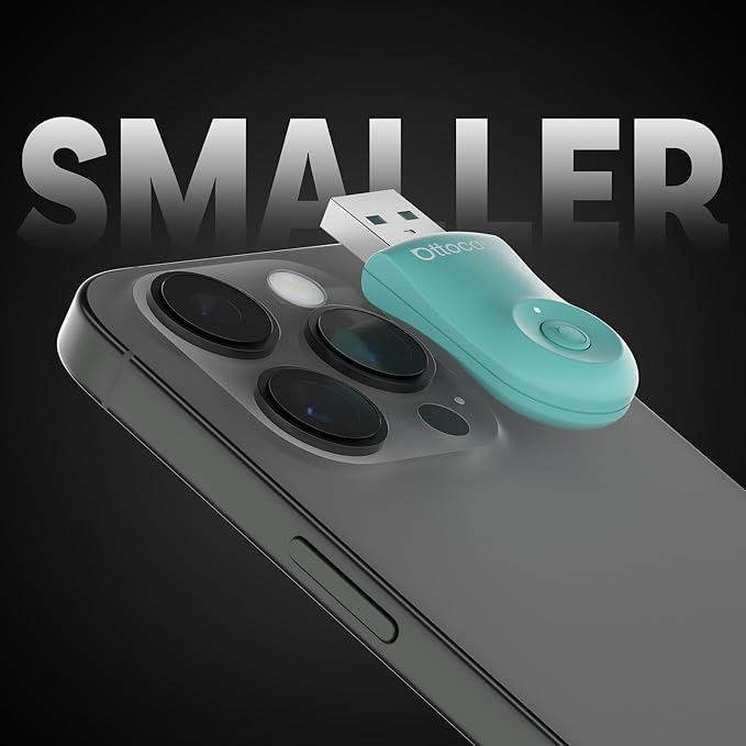 OTTOCAST Mini 2025 Wireless CarPlay & Android Auto 2-in-1 Adapter, Fast Stable Connection, Plug & Play for iPhone & Android Devices