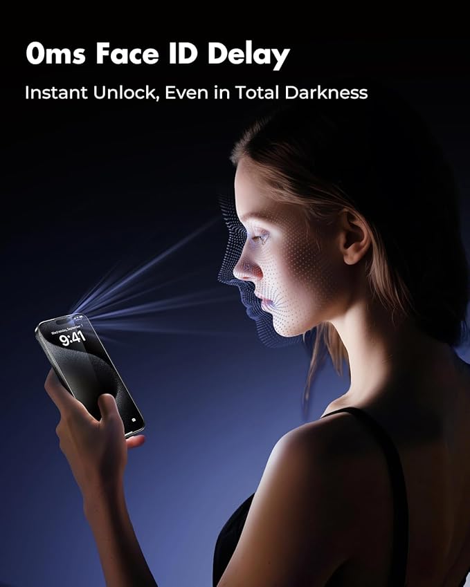 UNBREAKcable 3-Pack Screen Protector for iPhone 15 Pro Max Tempered Glass - [One-Pull Perfection] [Auto Dust-Elimination] [9H+ Hardness] [99.99% HD Clear] Full Coverage for iPhone 6.7 inch