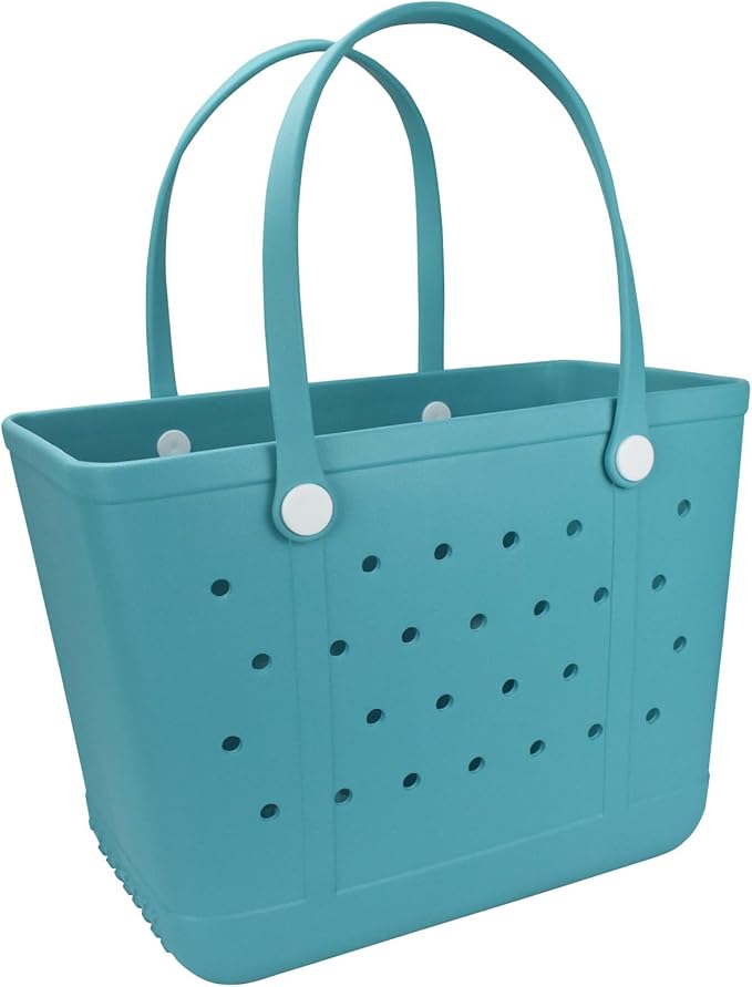 Beach Bag，Rubber Tote Bag ，Washable Tote for Boat Pool Sports Gym