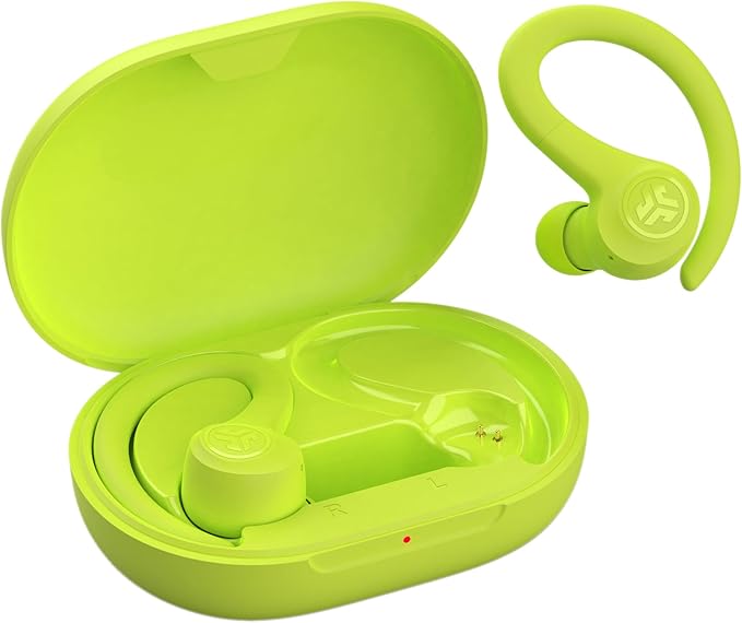 JLab Go Sport+ Wireless Workout Earbuds Featuring C3 Clear Calling, Secure Earhook Sport Design, 35+ Hour Bluetooth Playtime, and 3 EQ Sound Settings (Yellow)