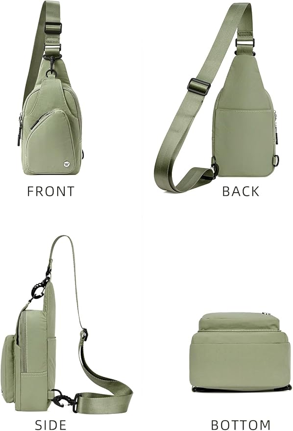 WESTBRONCO Small Sling Bag for Women Nylon Crossbody Sling Backpck Lightweight for Travel Casual Daily