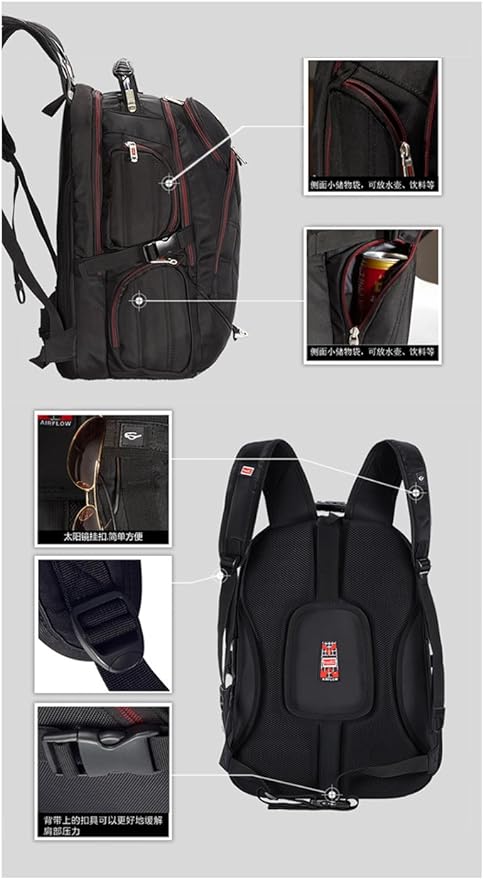 18.4 Inches Laptop Backpack Fits up to 18 Inch Gaming Laptops for Dell, Asus, Msi,Hp (Black)