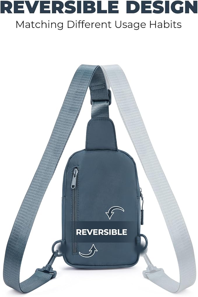 CHOLISS Small Sling Bag for Women and Men, Crossbody Bags Trendy Fanny Packs Chest Bag with Extended Strap