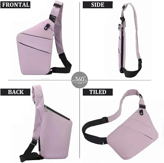 Crossbody Travel Bags for Women, New Theft Proof Safe Slim Sling Travel Purses, Personal Flex Shoulder Bag for Men Women