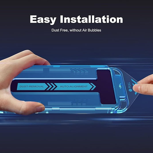 EGKimBa for iPhone 17 Pro Max Privacy Screen Protector, Gradient Color Tempered Glass, Bubble Free, Easy Installation, Auto Dust-Elimination, Anti Blue Light
