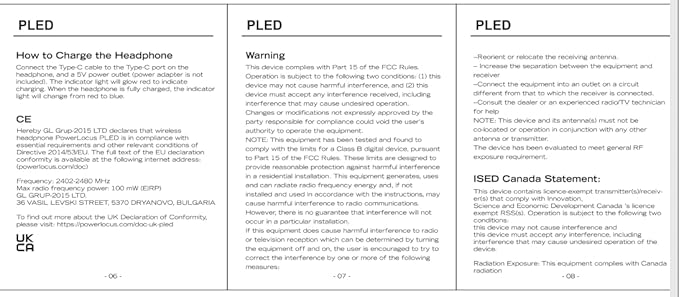 PowerLocus The Smurfs Kids Headphones, Bluetooth Headphones Over Ear for Kids with LED Lights, 74/85/94dB Volume Limited, Micro SD/TF, Foldable with Hi-Fi Stereo, Built-in Mic for School/Tablet/Travel