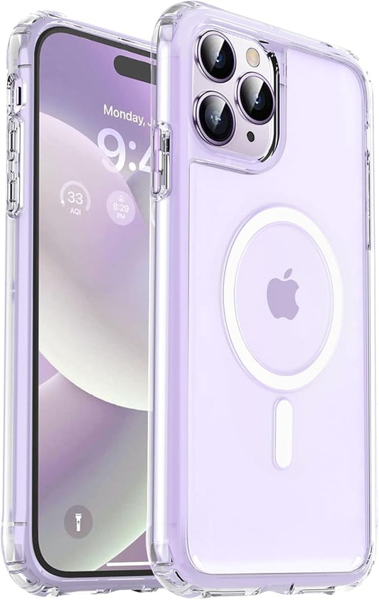 MOCCA Strong Magnetic for iPhone 14 Pro Max Case [Compatible with Magsafe] [10FT Military Grade Protective] Slim Shockproof Case for iPhone 14 Pro Max 6.7" -Clear