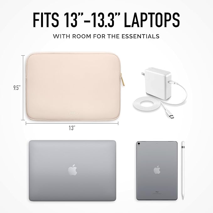 Vandel Slim Laptop Sleeve 13-13.3 inch Laptop Case for Macbook Air 13/Pro 13 Inch- Protective Macbook Case Sleeve, Tablet Carrying Bag Pouch for Lap Top Notebook, Chromebook, Dell, Asus Computer Cover