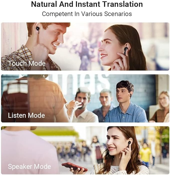 Timekettle M3 Language Translator Earbuds, Two-Way Translator Device with APP for 40 Languages Online, Voice Translator for Exploring Expat Life Freely, Compatible with iOS, Android (Online Version)