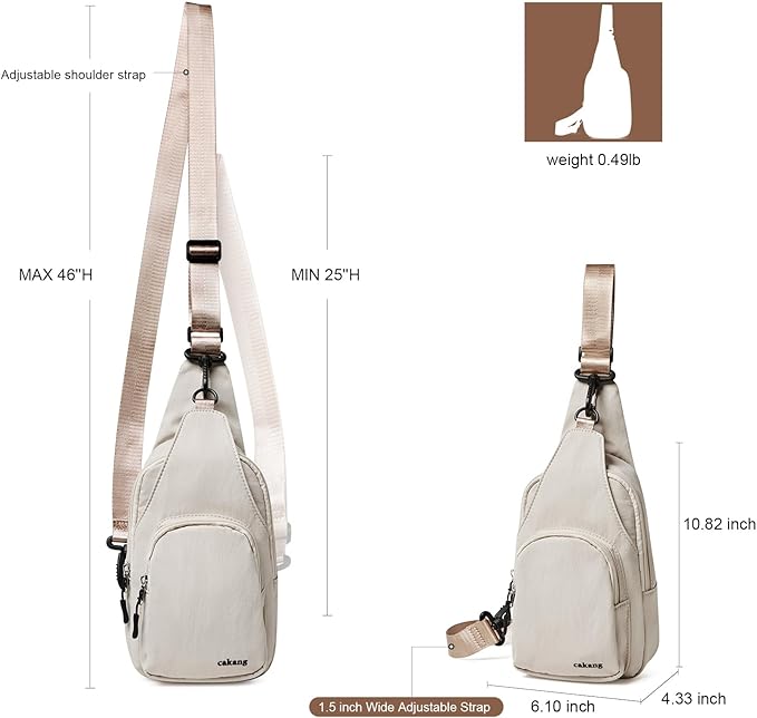 Womens Sling Bag Crossbody Bags for Women Vegan Leather Sling Backpack Daypack Fanny Pack Crossbody Purse Travel