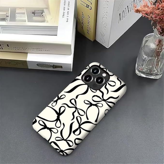 Generic Case Compatible with iPhone 15 Pro,Ribbons Bow Phone Case for Girl Women,Durable Protection Case