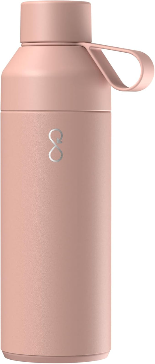 Ocean Bottle Original 17 oz | Stainless Steel Water Bottle | Reusable & Sustainable | Keeps Drinks Cold & Hot | Eco Friendly Gift (Breeze Blush)