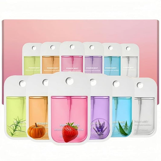 6 Pcs Hand Sanitizer Spray, Portable Power Mist Hydrating Hand Sanitizers Spray for Adults and Kids, 7.8 FL. OZ. Travel Size, 5 Scents