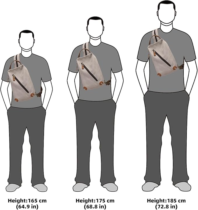 KL928 Canvas Sling Bag crossbody Bags Small Backpack Pack Travel Purse convertible purses for Women Men