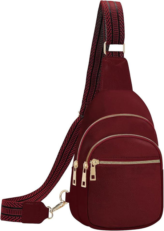 Small Leather Sling Bags for Women Fashion Crossbody Backpack Purse Sling Crossbody Bags