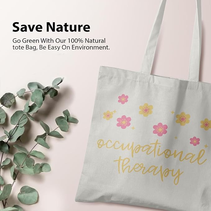 Occupational Therapist Gifts,OT Gifts, Occupational Therapist Canvas Tote Bags for Women, Reusable Grocery Bags
