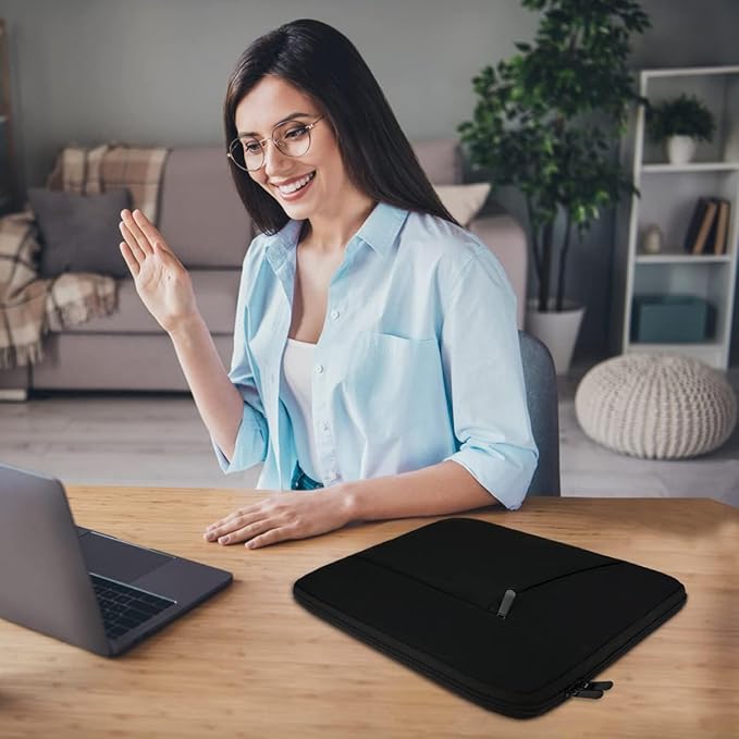 Laptop Case Sleeve 13-13.3 inch, Protective Laptop Carrying Cover Handbags Computer Bag Compatible with MacBook Pro 14 Inch,MacBook Air, Notebook Bag with Front Pocket, Black