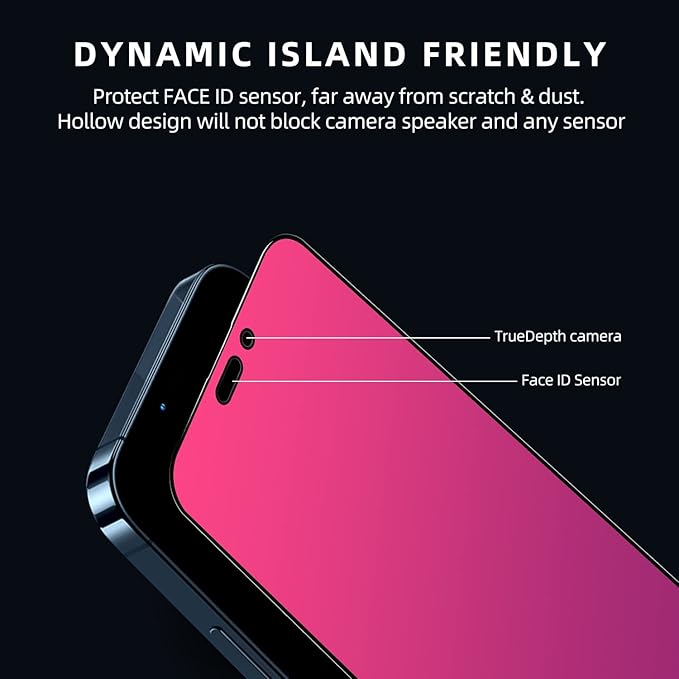EGKimBa for iPhone 17 Pro Max Privacy Screen Protector, Gradient Color Tempered Glass, Bubble Free, Easy Installation, Auto Dust-Elimination, Anti Blue Light
