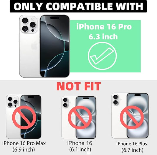 for iPhone 16 Pro Case Magnetic,Soft Cute Luxury Leopard Cheetah Pattern Plating Glitter Bling Phone Case Compatible with MagSafe Clear Shockproof Back Cover for Women Girl 6.3"-Green