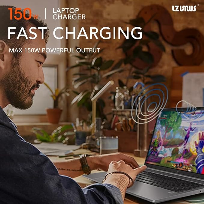 150W AC Adapter for HP Laptop Charger 19.5V/7.7A Power Supply with 4.5x3.0mm Tip Compatible with HP Victus/OMEN 15 17 /Pavilion Gaming/ZBook Fury/Studio