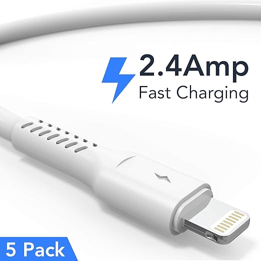 4 inches iPhone Charger Cord Short, 5Pack Small USB A to Lightning Cable Fast Charging Compatible with Apple iPhone 13 12 11 Pro Max Xs X 8 Plus SE2, iPad Air/Mini, Portable Charger