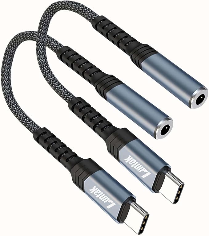 USB C to 3.5mm Audio Adapter,Type C to Aux Dongle Adaptor USB C to Headphone Jack Adapter for iPhone 16/15/Plus/Pro/Pro Max,Samsung Galaxy S25/S24/S23/S22/S21/note10/20 Ultra,iPad Pro,Mini,MacBook